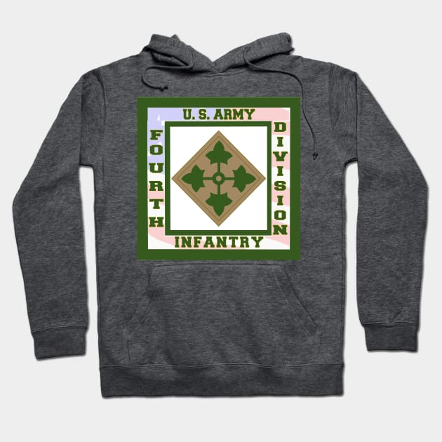 4th Infantry Division Logo Hoodie by Spacestuffplus